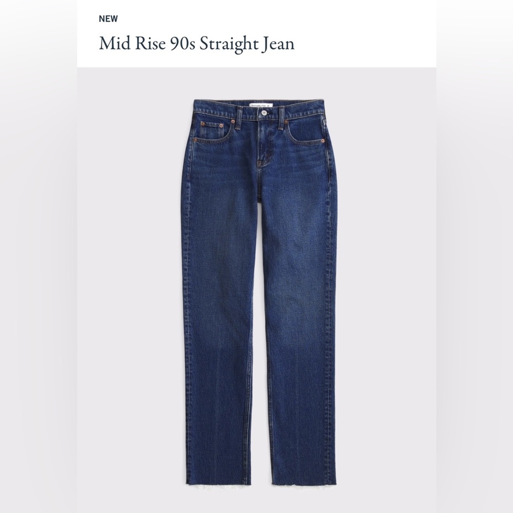 Abercrombie Mid Rise 90’s Straight Jean
